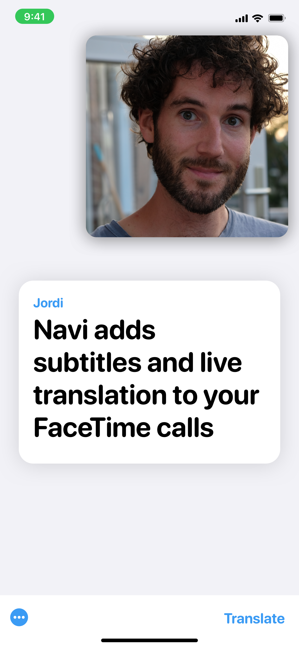 Navi Subtitles & Translation for FaceTime Press Kit