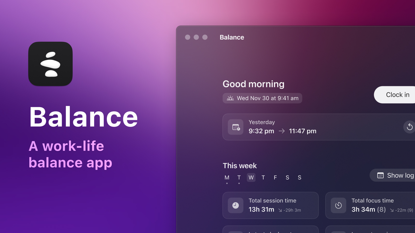 Balance app preview